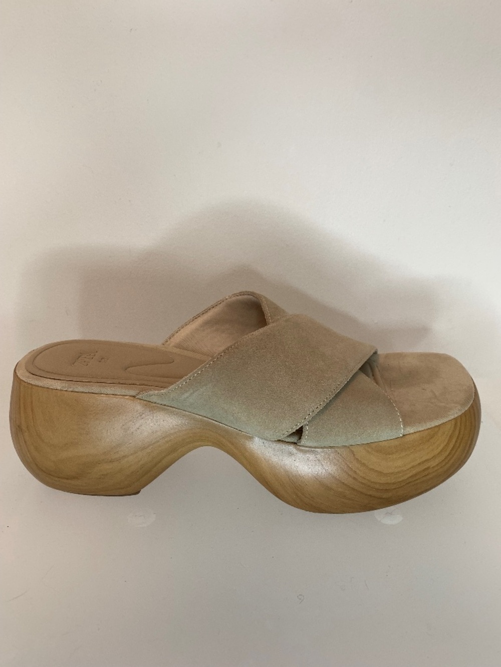Zara Sand Brown Split Suede Sandals 39 - Picture 4 of 11